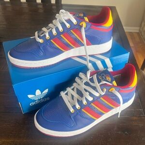 Kansas Jayhawks adidas Centennial 85 Low Basketball Shoes Royal Blue/Red
